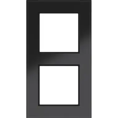 Hager Berker WAD8200GBG afdekraam 2-voudig A8 glas zwart glanzend