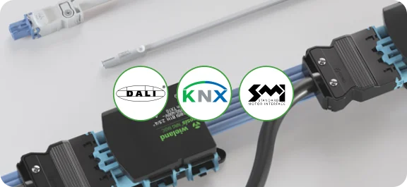 Wieland stekkerbare bekabeling voor binnen