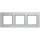 Hager Berker WAD8300ALH afdekraam 3-voudig horizontaal A8 aluminium