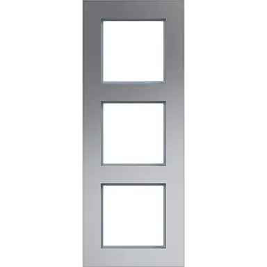 Hager Berker WAD8300ALV afdekraam 3-voudig verticaal A8 aluminium