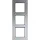 Hager Berker WAD8300ALV afdekraam 3-voudig verticaal A8 aluminium