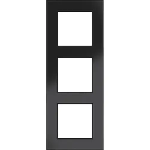 Hager Berker WAD8300GBG afdekraam 3-voudig A8 glas zwart glanzend