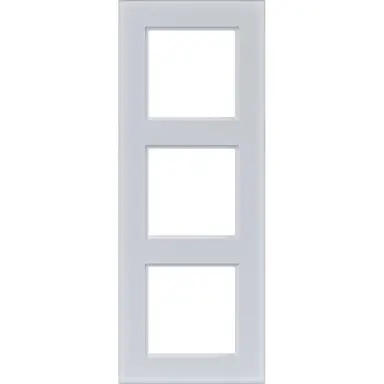 Hager Berker WAD8300GWM afdekraam 3-voudig A8 glas lichtwit mat