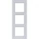 Hager Berker WAD8300GWM afdekraam 3-voudig A8 glas lichtwit mat