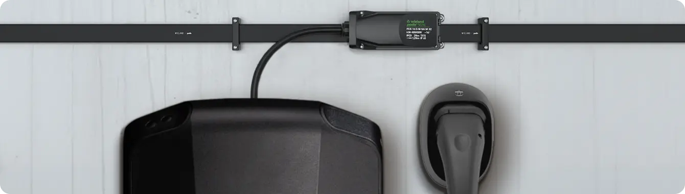 Wieland vlakke kabel heel geschikt voor aanleggen van een auto-laadstation