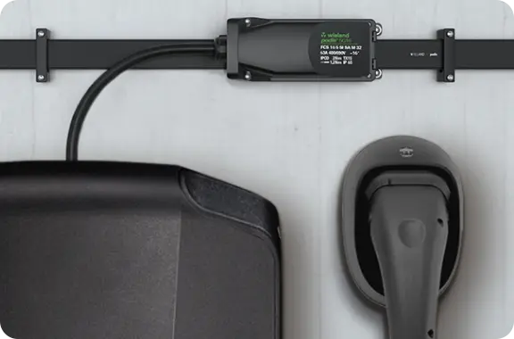 Wieland vlakke kabel heel geschikt voor aanleggen van een auto-laadstation