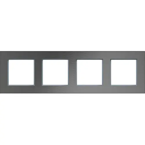 Hager Berker WAD8400ESH afdekraam 4-voudig horizontaal A8 roestvrij staal