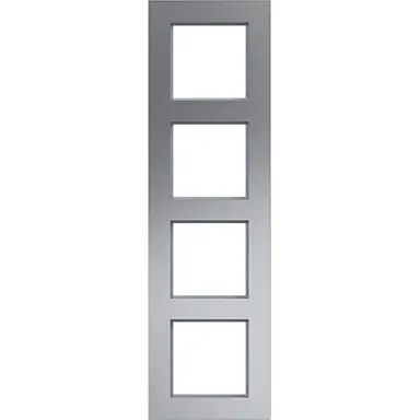 Hager Berker WAD8400ALV afdekraam 4-voudig verticaal A8 aluminium
