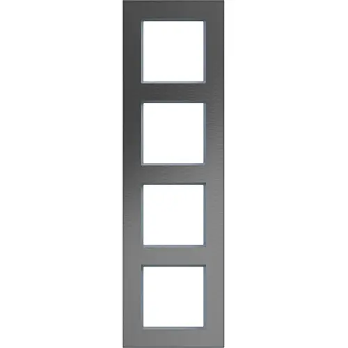Hager Berker WAD8400ESV afdekraam 4-voudig verticaal A8 roestvrij staal