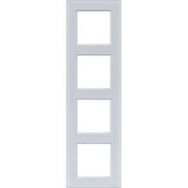 Hager Berker WAD8400GWM afdekraam 4-voudig A8 glas lichtwit mat