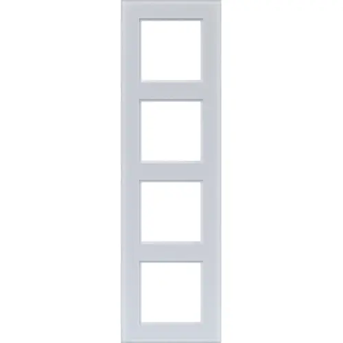 Hager Berker WAD8400GWM afdekraam 4-voudig A8 glas lichtwit mat