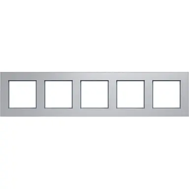 Hager Berker WAD8500ALH afdekraam 5-voudig horizontaal A8 aluminium