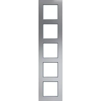 Hager Berker WAD8500ALV afdekraam 5-voudig verticaal A8 aluminium