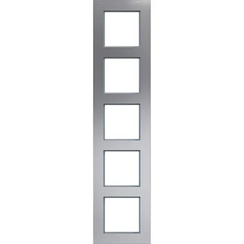 Hager Berker WAD8500ALV afdekraam 5-voudig verticaal A8 aluminium