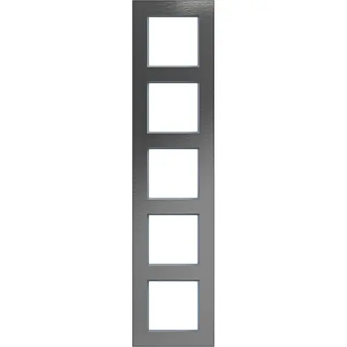 Hager Berker WAD8500ESV afdekraam 5-voudig verticaal A8 roestvrij staal