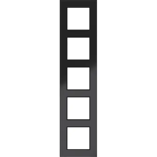 Hager Berker WAD8500GBG afdekraam 5-voudig A8 glas zwart glanzend