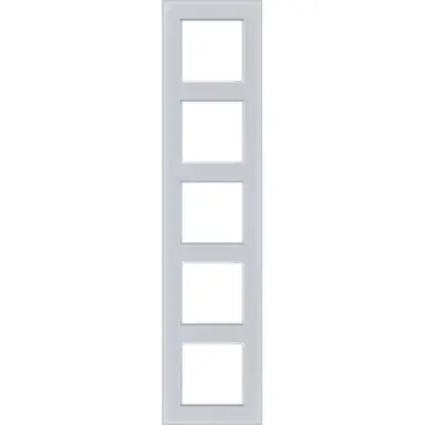 Hager Berker WAD8500GWM afdekraam 5-voudig A8 glas lichtwit mat