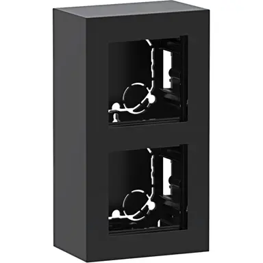 Hager Berker WAD8210BG opbouwbak 2-voudig A8 nachtzwart glans