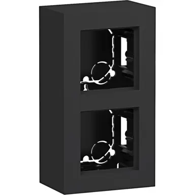 Hager Berker WAD8210BM opbouwbak 2-voudig A8 nachtzwart mat