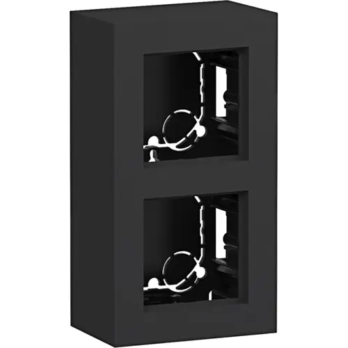 Hager Berker WAD8210BM opbouwbak 2-voudig A8 nachtzwart mat