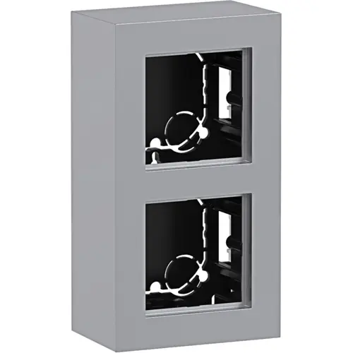 Hager Berker WAD8210TA opbouwbak 2-voudig A8 titaan mat