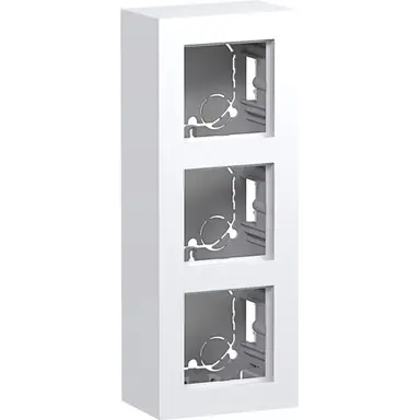 Hager Berker WAD8310WG opbouwbak 3-voudig A8 lichtwit glans