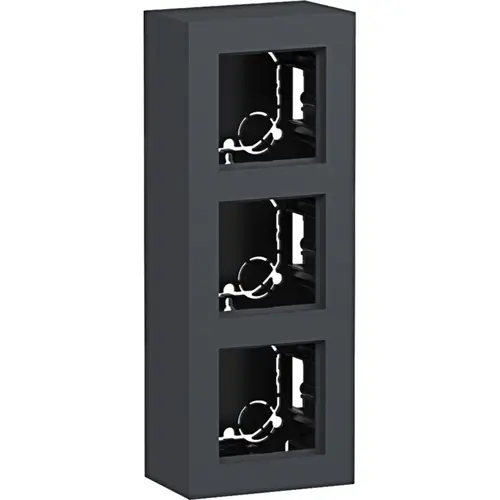 Hager Berker WAD8310AT opbouwbak 3-voudig A8 antraciet mat