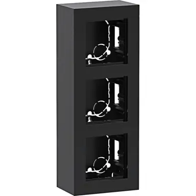 Hager Berker WAD8310BG opbouwbak 3-voudig A8 nachtzwart glans