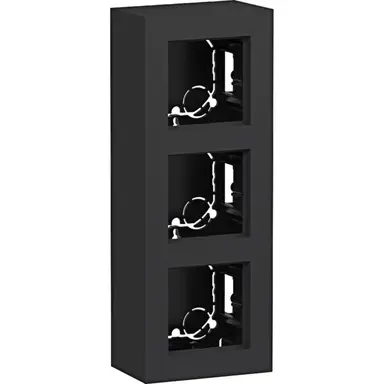 Hager Berker WAD8310BM opbouwbak 3-voudig A8 nachtzwart mat