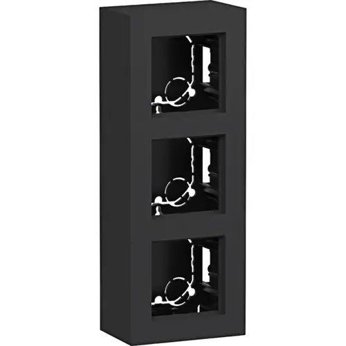 Hager Berker WAD8310BM opbouwbak 3-voudig A8 nachtzwart mat