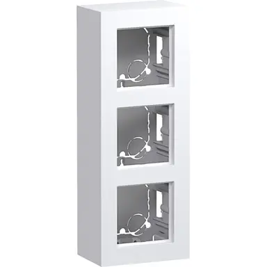 Hager Berker WAD8310WM opbouwbak 3-voudig A8 lichtwit mat