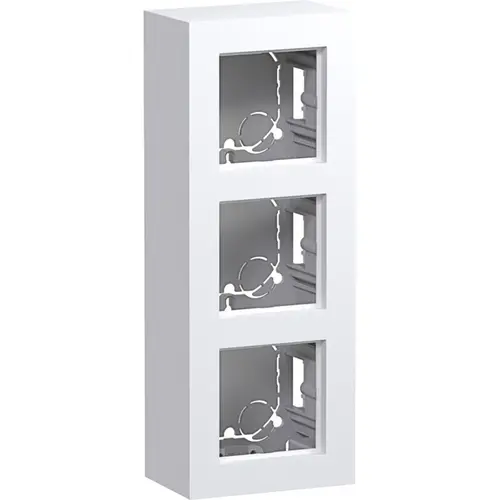 Hager Berker WAD8310WM opbouwbak 3-voudig A8 lichtwit mat