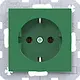 Hager Berker WAS1100GR wandcontactdoos randaarde A1/A8/C1/C8 groen glans