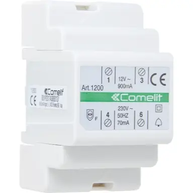 Comelit 1200 voedingstrafo 230V 15V AC DIN-rail 1250mA IP30