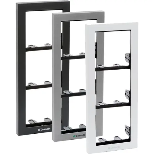 Comelit 3311/4S afdekraam 4-voudig inbouw aluminium zilver