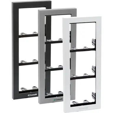 Comelit 3311/3A Powercom/iKall frame 3-voudig inbouw aluminium antraciet