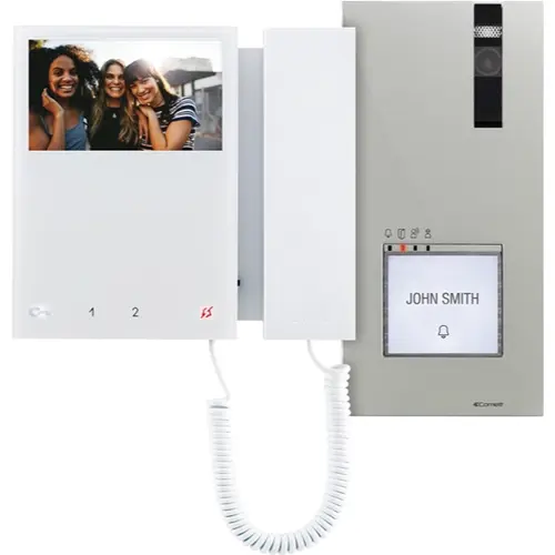 Comelit 8461M quadra mini videodeurintercomset simplebus 2-draads opbouw grijs wit
