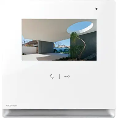 Comelit 6601W handsfree kleurenmonitor ICONA 2-draads inbouw 4,3 inch wit