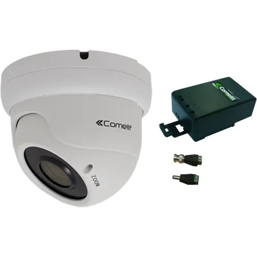 Comelit 406005 vandaaldome camera opbouw coax PAL aluminium wit