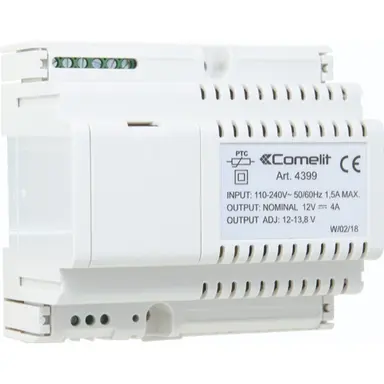 Comelit 4399 voeding Simplekey 12VDC/4A railmontage IP20