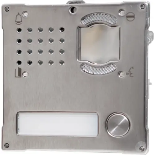 Comelit 3268S/1 vandalcom a/v frontplaat met 1 drukknop rvs