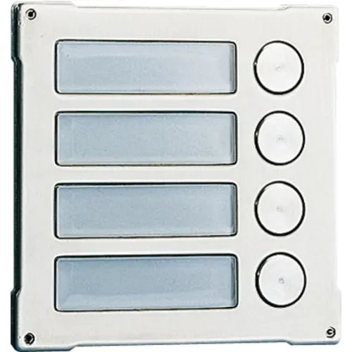 Comelit 3064S vandalcom module met 4 beldrukkers 2-draads inbouw rvs