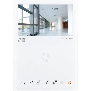 Comelit 6742WK videomonitor handsfree kleur opbouw LAN 4,3 inch wit