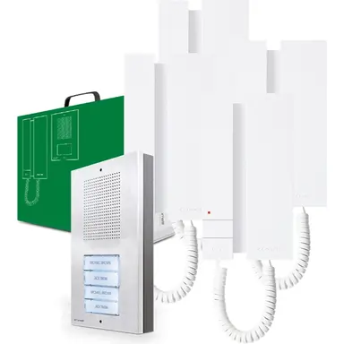 Comelit KAE5064 4-voudige audio kit mini opbouw RVS