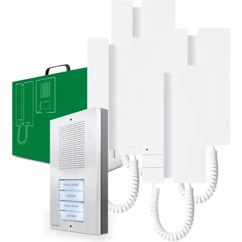 Comelit KAE5064 4-voudige audio kit mini opbouw RVS