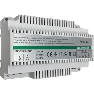 Comelit 1210A voeding simplebus 2-draads video DIN-rail 34VDC 500mA IP30