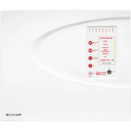 Comelit 43CPC008 conventionele Eracle brandmeldcentrale opbouw 8 zones