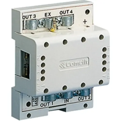 Comelit 4555/A videoverdeler multidraadsysteem DIN-rail 4 modulen kunststof