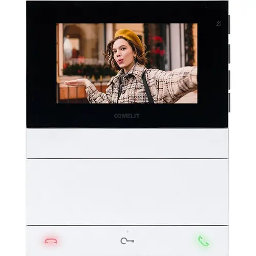 Comelit LS8720 LOGOS videomonitor handsfree 2-draads 4,3 inch opbouw wit