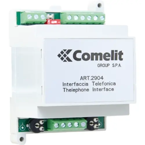 Comelit 2904 telefooninterface simplebus sb1 sb2 sbc 2-draads DIN-rail kunststof
